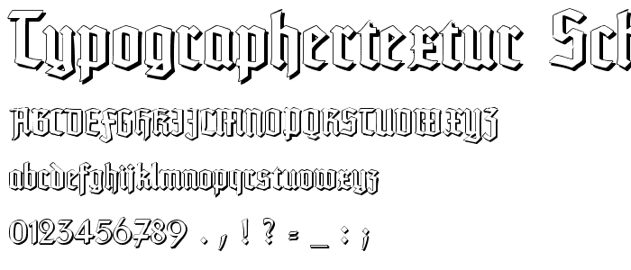 TypographerTextur Schatten font